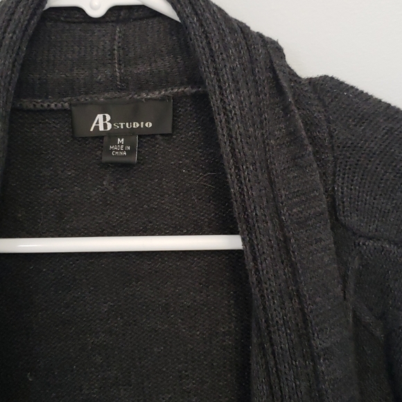 AB studio Charcoal Knit Cardigan - Picture 3 of 4